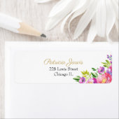 Étiquette Aquarelle florale élégant (En situation)