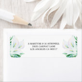 Étiquette Aquarelle Florale moderne Blanc Calla Lily Mariage (En situation)