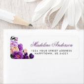 Étiquette Aquarelle Florale violet ultra violet (En situation)