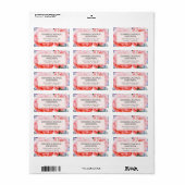 Étiquette Aquarelle Flower Elegant Adresse de retour (Feuille entière)