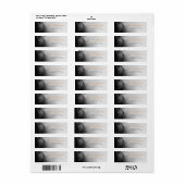 Étiquette Aquarelle foncée Halloween Mariage noir orange (Feuille entière)