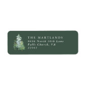 Étiquette Aquarelle forêt élégante famille minimale (Devant)