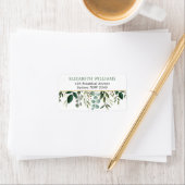 Étiquette Aquarelle fraîche et branchée Verdure Adresse de r (En situation)