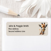 Étiquette Aquarelle Giraffe Faune Art animal (En situation)