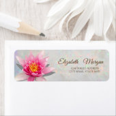 Étiquette Aquarelle glamour Lotus Opal Holographique (En situation)