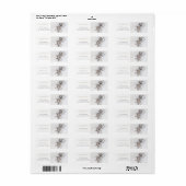 Étiquette Aquarelle Golden Retriever Snowden Noël (Feuille entière)