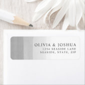 Étiquette Aquarelle gris Ombre Mariage Adresse de retour (En situation)
