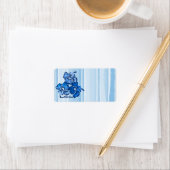 Étiquette Aquarelle Hibiscus Hawaiian Tropical (En situation)