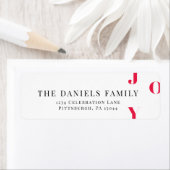 Étiquette Aquarelle hiver Red Joy (En situation)