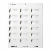 Étiquette Aquarelle Holly Berry Vert (Feuille entière)