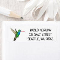 Aquarelle Hummingbird CUSTOM Adresse postale