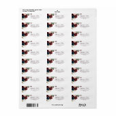 Étiquette Aquarelle Illustrée Floral Retourner Adresse Étiqu (Feuille entière)