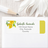 Étiquette Aquarelle Jaune Lys Peinture Fleur (En situation)