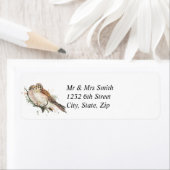 Étiquette Aquarelle Kestrel Sparrow Hawk Falcon Bird Custom (En situation)