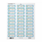 Étiquette Aquarelle Labradoodé Feux de Noël Antlers La (Feuille entière)