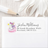 Étiquette Aquarelle Lapin Fairy | Ajouter Votre Nom (En situation)