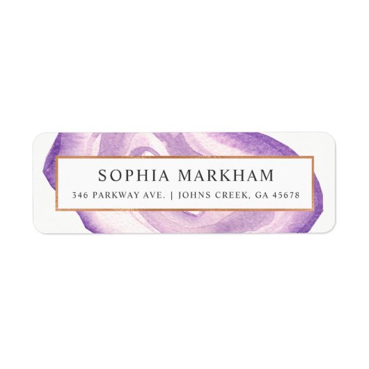 Étiquette Aquarelle | Lavande | (Devant)