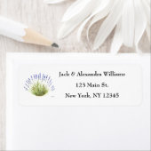 Étiquette Aquarelle Lavande Herbe Florale Adresse de retour (En situation)