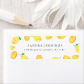 Étiquette Aquarelle Lemon Elégante Bordure Minimale Chic (En situation)