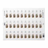 Étiquette Aquarelle Mama Sloth & Baby Cute Adresse de retour (Feuille entière)