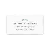 Étiquette Aquarelle Mariage Adélaïde Eucalyptus (Devant)