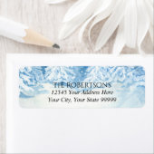 Étiquette Aquarelle mariage Snowy Trees | Adresse de retour (En situation)