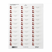 Étiquette aquarelle marsala mariage de automne à fleurs bord (Feuille entière)