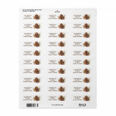 Étiquette Aquarelle Mère Singe avec bébé (Feuille entière)