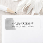 Étiquette Aquarelle minimaliste moderne gris (En situation)