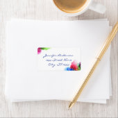 Étiquette Aquarelle Moderne Bleu Vert Rouge Personnalisé (En situation)