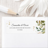 Étiquette Aquarelle moderne Cadre vert feuille (En situation)