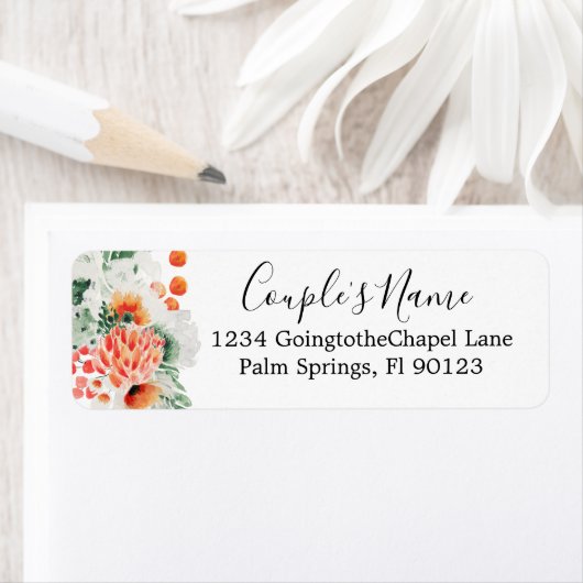 Étiquette Aquarelle moderne Fleur sauvage tendance Floral (En situation)