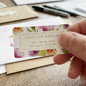 Étiquette Aquarelle moderne Floral Élégant Décor