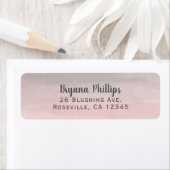 Étiquette Aquarelle moderne rose et gris brillant Ombre (En situation)