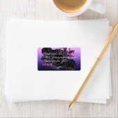 Étiquette Aquarelle moderne Rose noir violet (En situation)