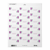 Étiquette Aquarelle moderne violet Calla Lily Mariage RSVP (Feuille entière)