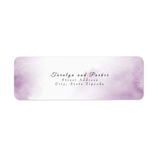 Étiquette Aquarelle molle Plum Mauve Abstraite cadre (Devant)