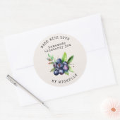 Étiquette aquarelle myrtille pour pot de confiture (Enveloppe)