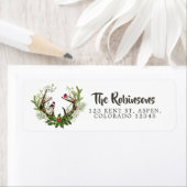 Étiquette Aquarelle Noël de rennes rustiques (En situation)