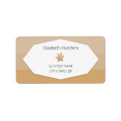 Étiquette Aquarelle Pain d'épices Caramel Tons (Devant)