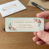 Étiquette Aquarelle Pastel gracieuse Décoration Florale