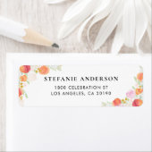 Étiquette Aquarelle Peaches et Fleurs Personnalisées (En situation)