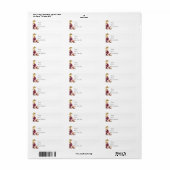 Étiquette Aquarelle peinte à la main Automne Floral (Feuille entière)