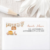 Étiquette Aquarelle Petit Citrouille Automne Baby shower d'a (En situation)