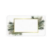 Étiquette Aquarelle Pine Or Frame Blé do-it-yourself Imprime (Devant)