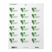 Étiquette Aquarelle Pine Woods | Adresse (Feuille entière)
