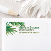 Étiquette Aquarelle Pine Woods | Retour (En situation)