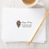 Étiquette Aquarelle Pines Calligraphie Encre Adresse de vaca (En situation)