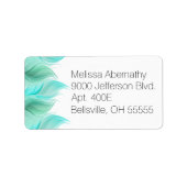 Étiquette Aquarelle Plumes Moderne (Devant)