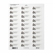 Étiquette Aquarelle Puffin Oiseau Nature Art (Feuille entière)